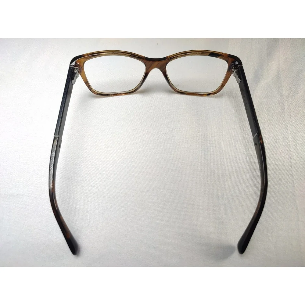 Chanel 3310-Q c.1569 Tortoise Leather Temple Eyeglass Frames Only 52-16-140